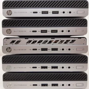 Lot of (5) HP EliteDesk 800 G5 DM Intel Core i5-9500 @ 3.00GHz 16GB 256GB SSD